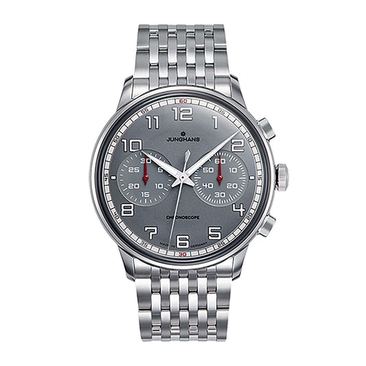 Meister Driver Chronoscope, Edelstahl von Junghans (27/3686.46)