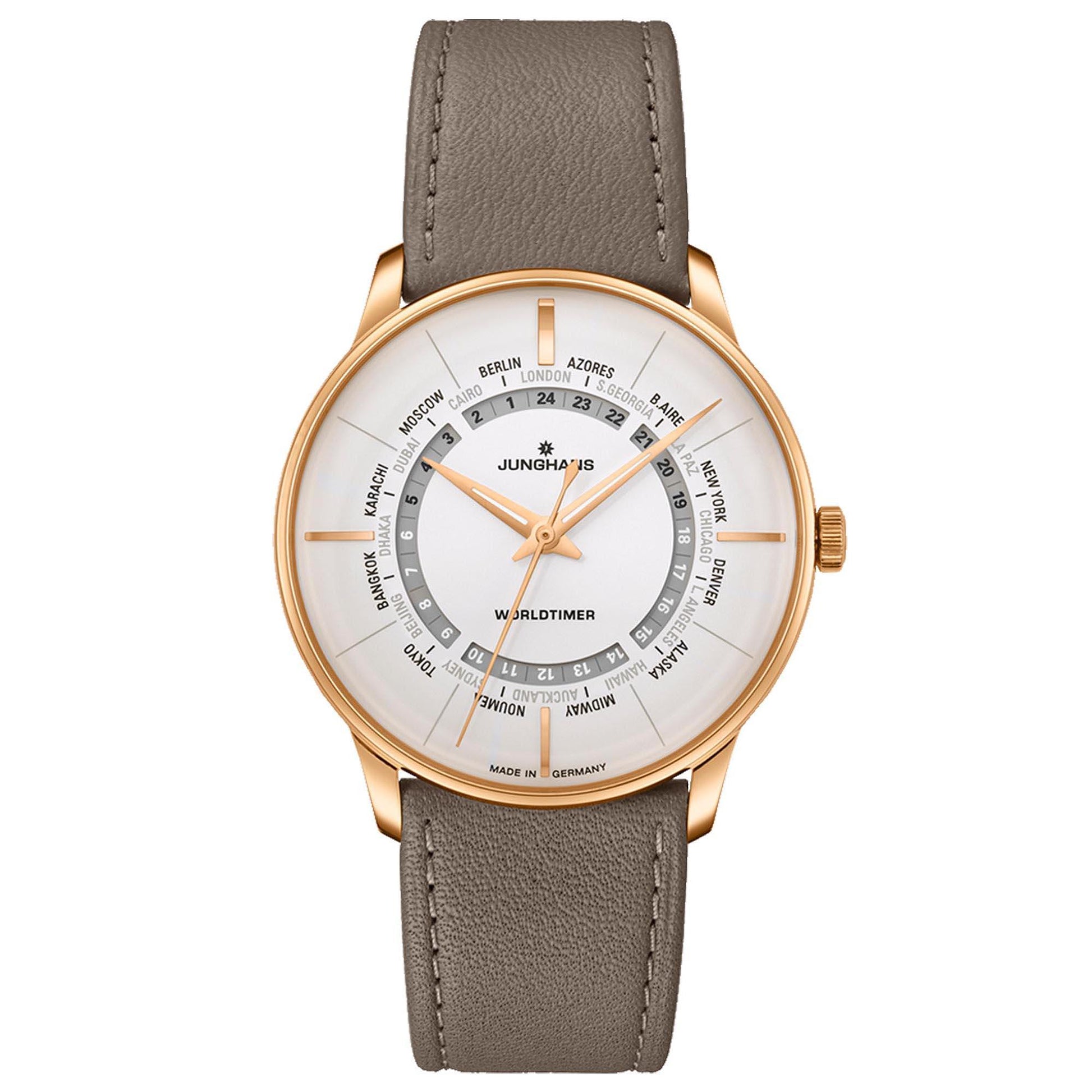 Meister Worldtimer, Edelstahl von Junghans (27/5012.02)