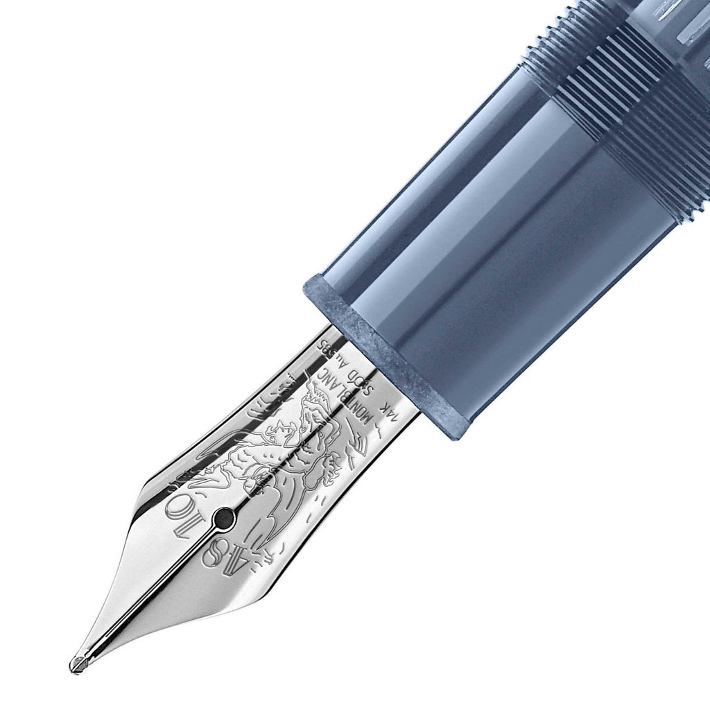 Meisterstück Glacier LeGrand Füllfederhalter Blau, Platin von Montblanc (MB129393)