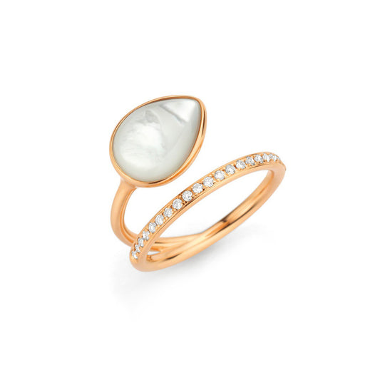 Melange Ring, Roségold • Diamant • Perlmutt von Gellner (5-23428-12)