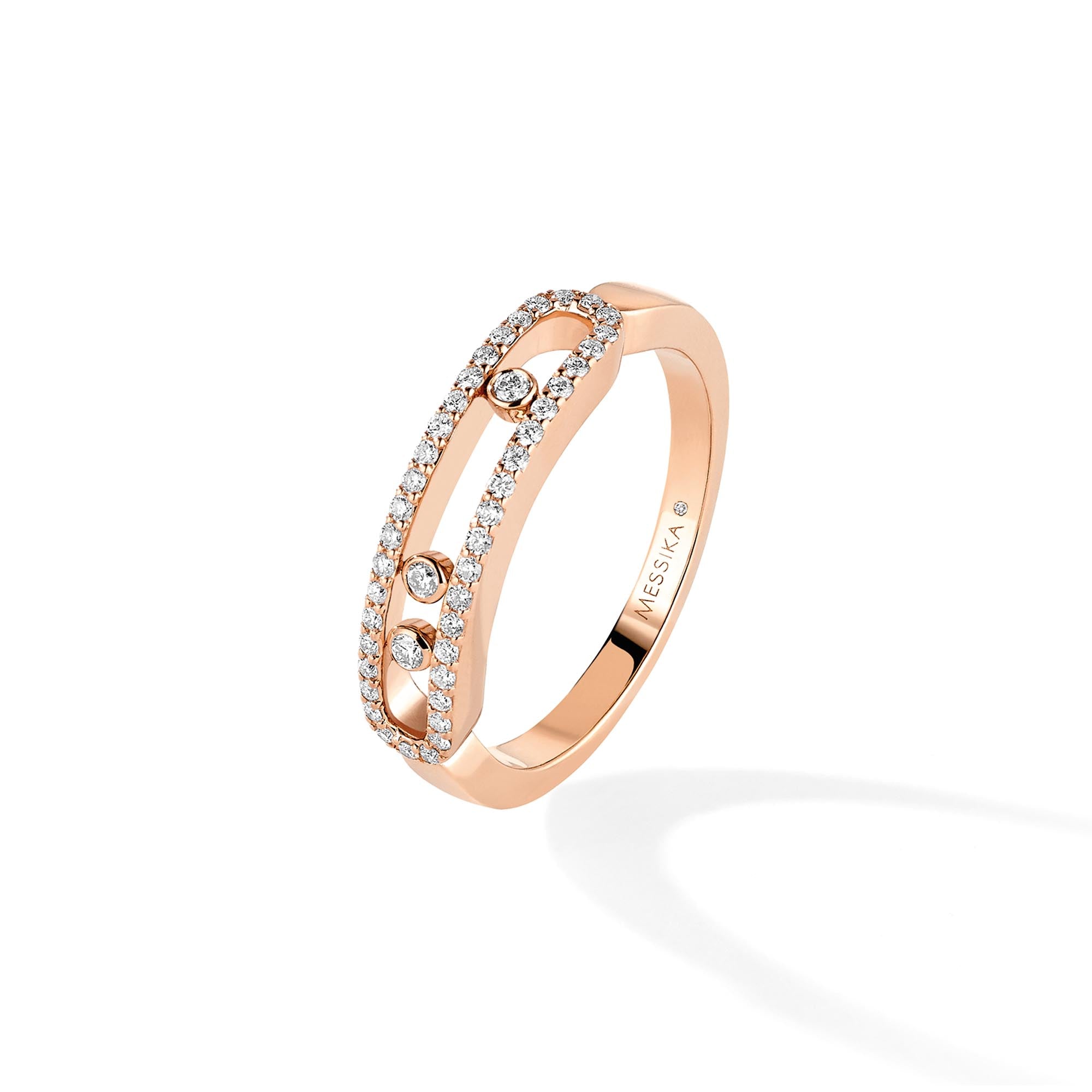 Messika Baby Move Classique Pavé Ring (04683-PG) aus Roségold mit Diamant