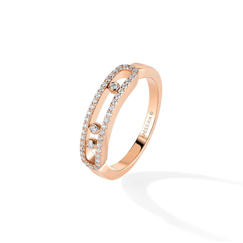Messika Baby Move Classique Pavé Ring (04683-PG) aus Roségold mit Diamant