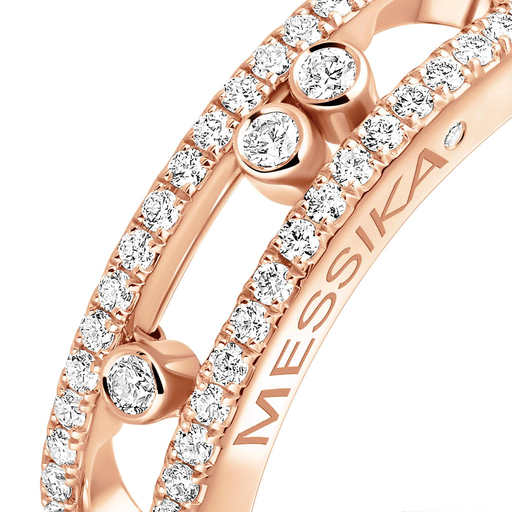 Messika Baby Move Classique Pavé Ring (04683-PG) aus Roségold mit Diamant