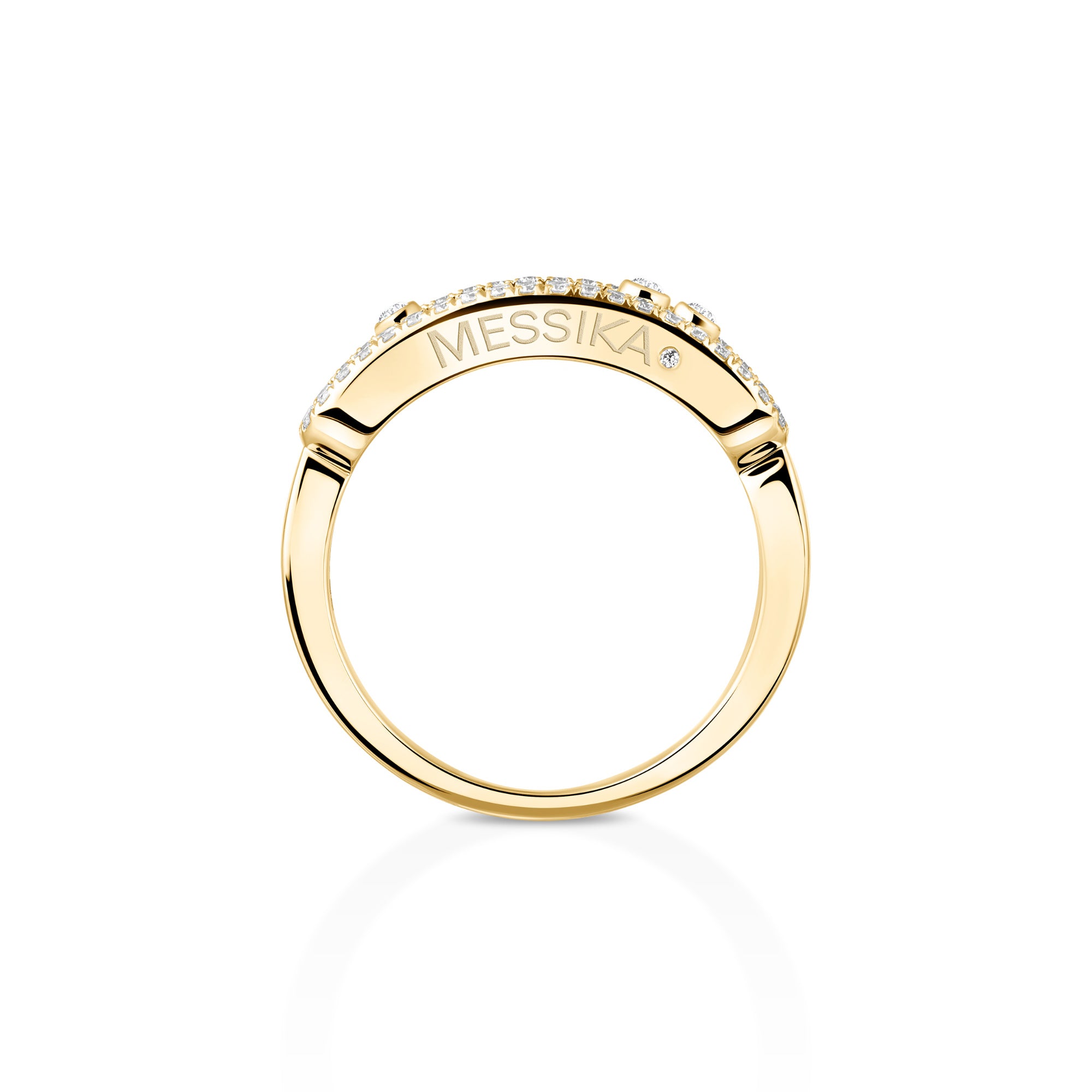 Messika Baby Move Classique Pavé Ring (04683-YG) aus Gelbgold mit Diamant