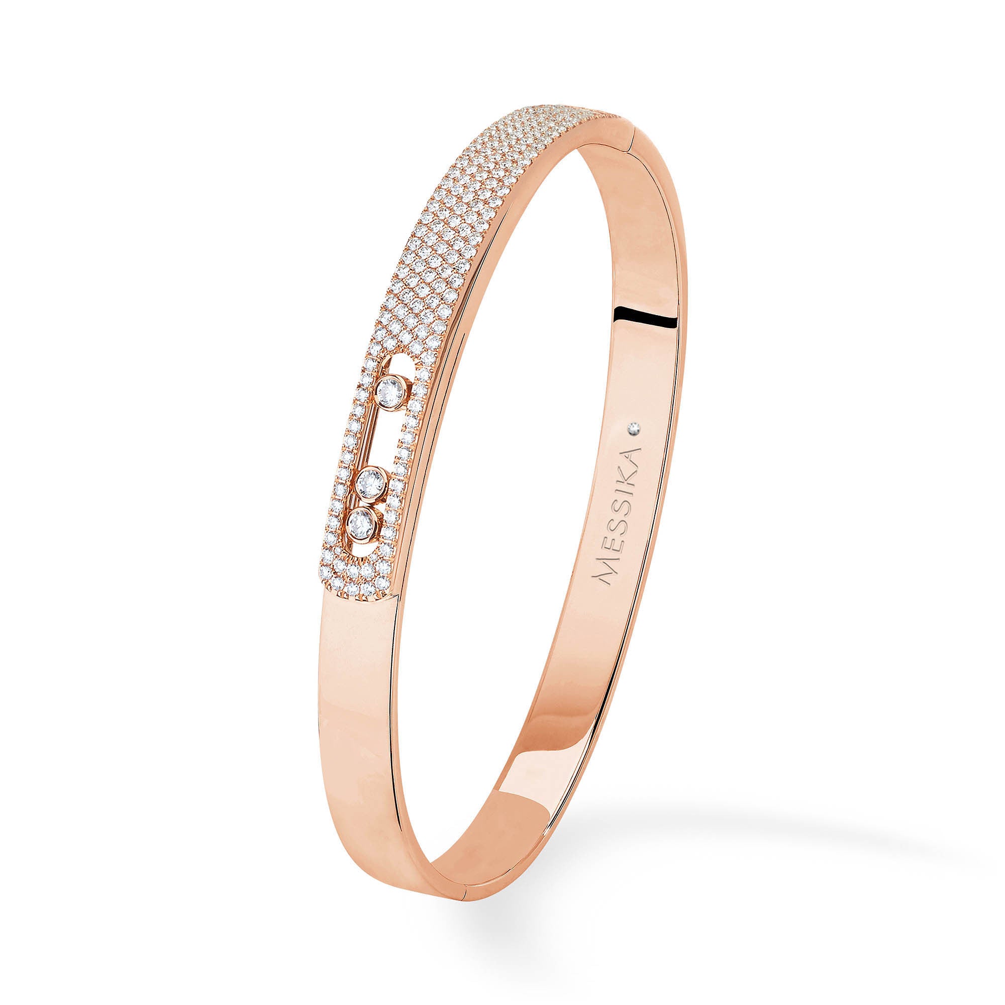 Messika Bangle Move Noa Pavée Armspange (06371-PG) aus Roségold mit Diamant