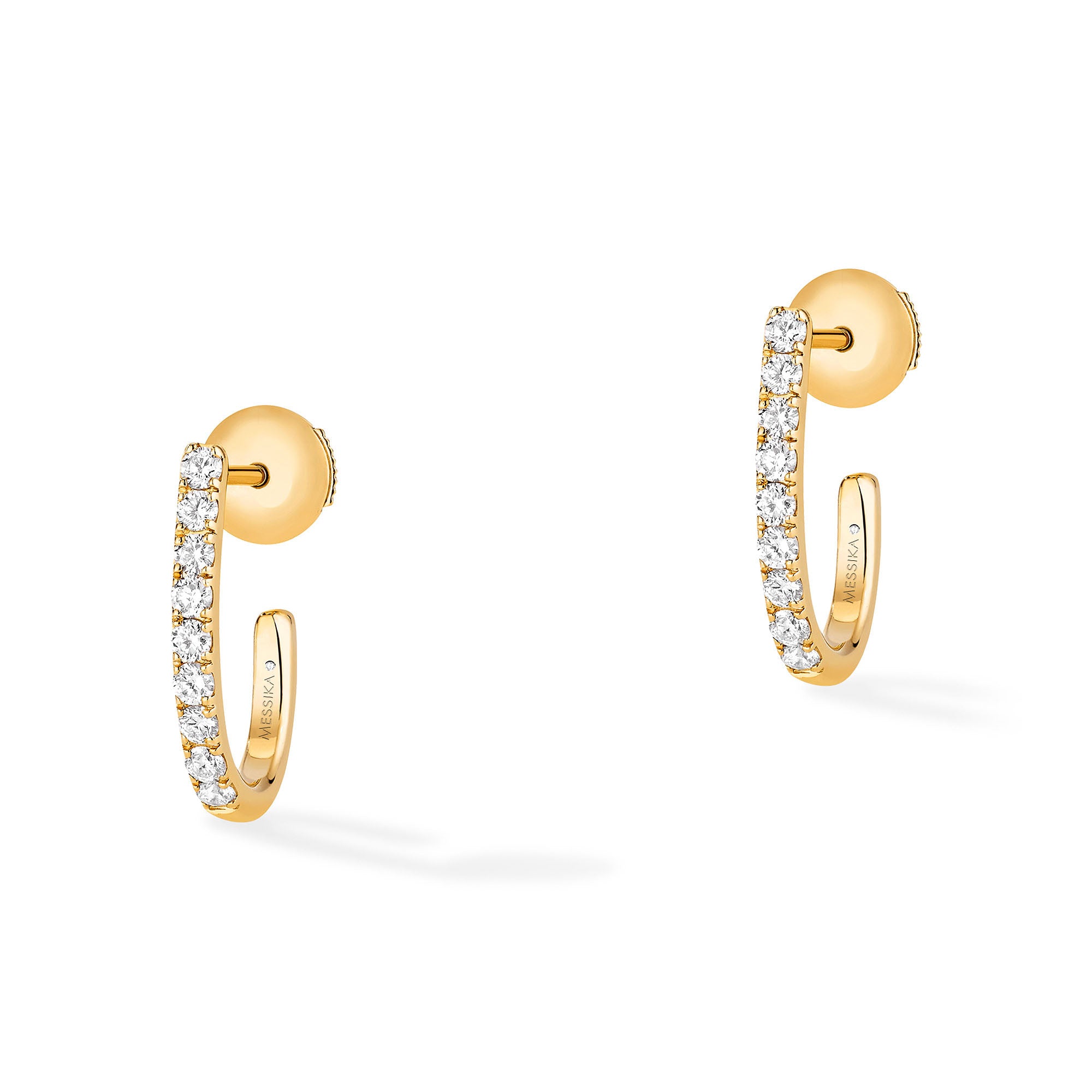 Messika Creolen Gatsby XS (05741-YG) aus Gelbgold mit Diamant