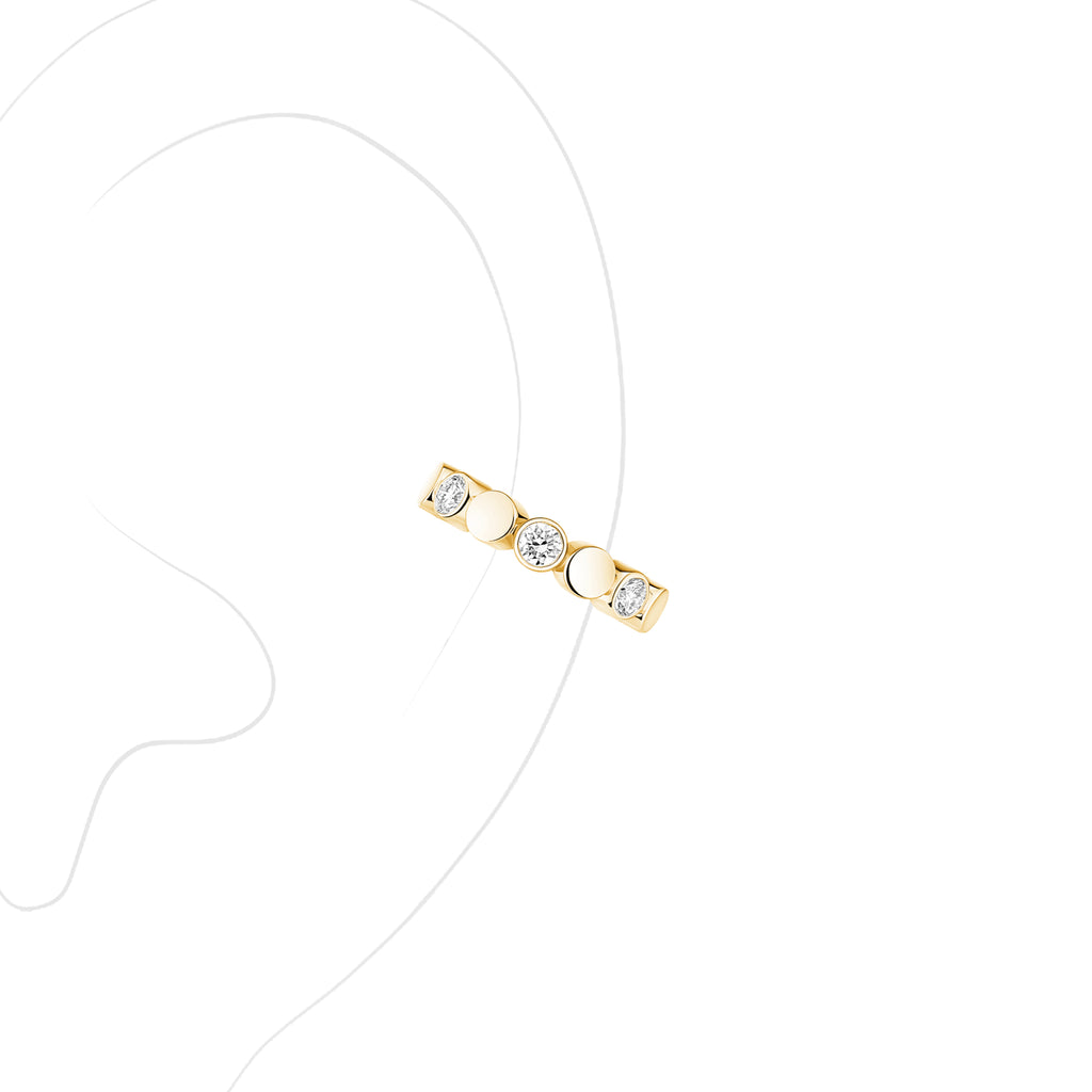 Messika D-Vibes Einzelner Ohrclip (13151-YG) aus Gelbgold mit Diamant