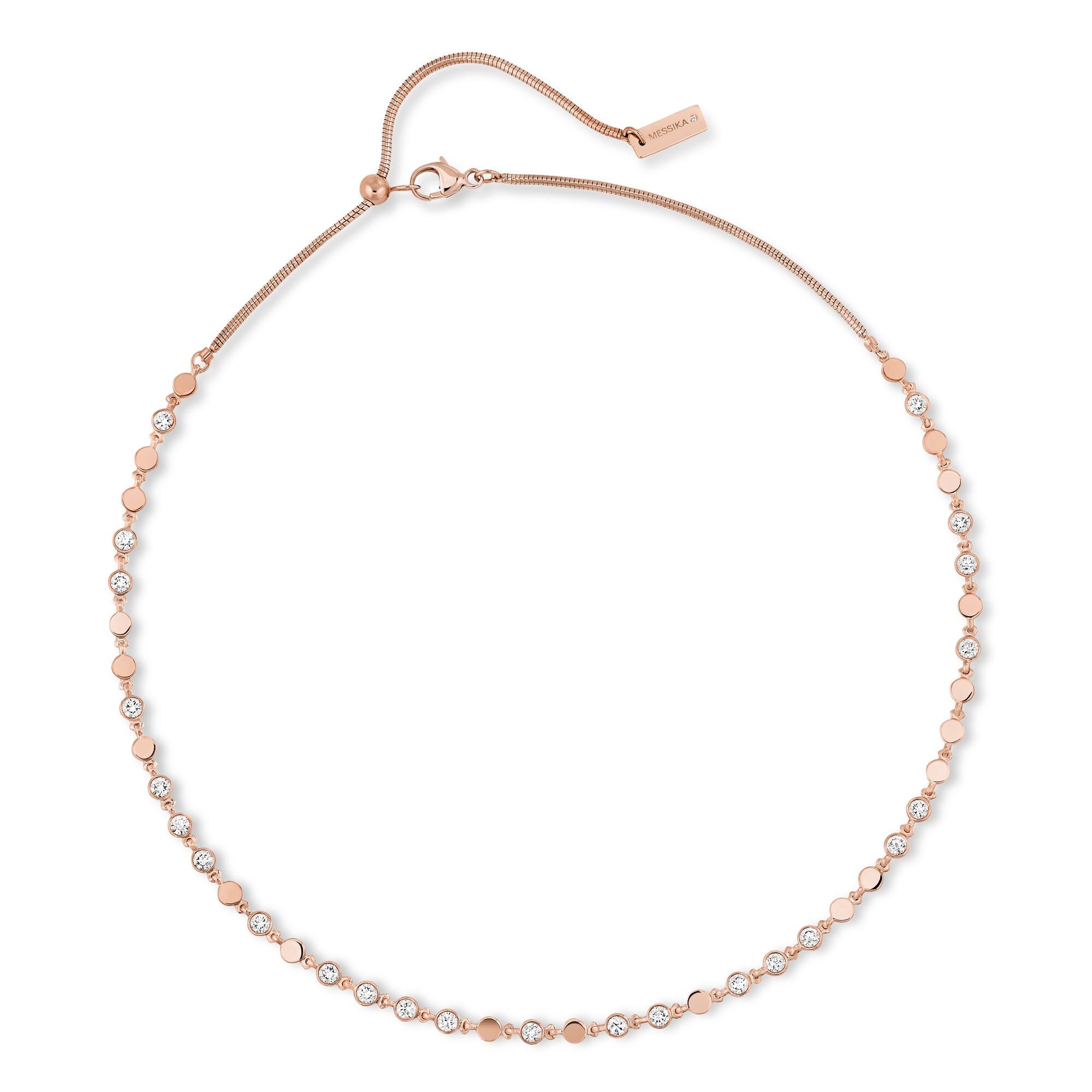 Messika D-Vibes Halskette KM (12351-PG) aus Roségold mit Diamant
