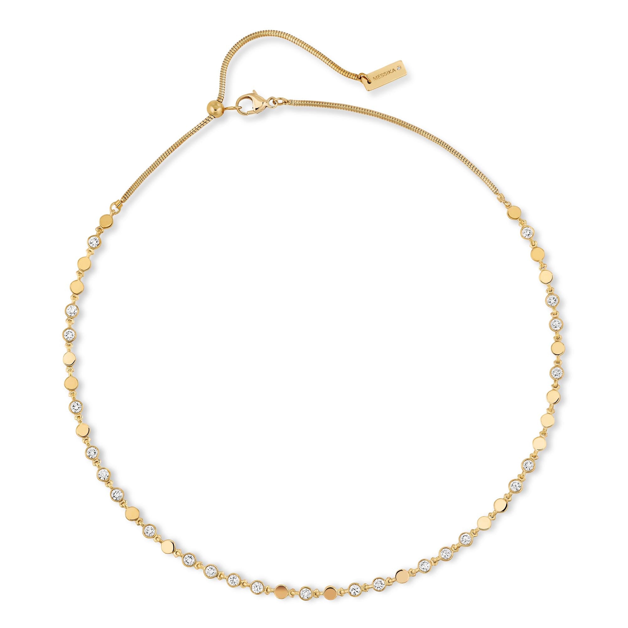 Messika D-Vibes Halskette KM (12351-YG) aus Gelbgold mit Diamant