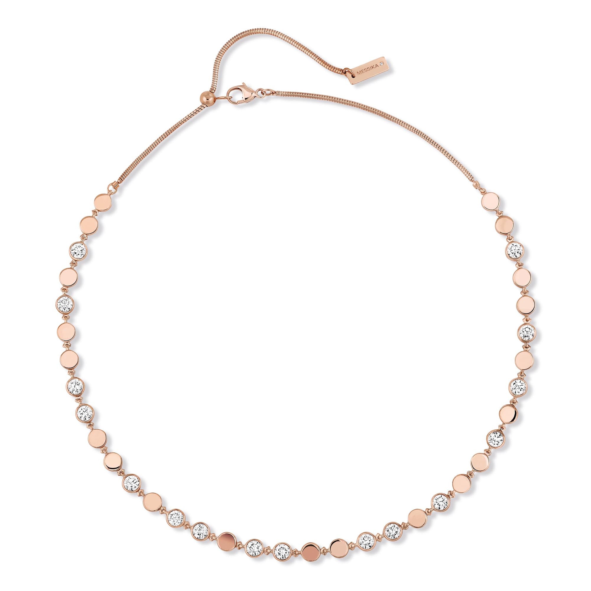 Messika D-Vibes Halskette MM (12483-PG) aus Roségold mit Diamant