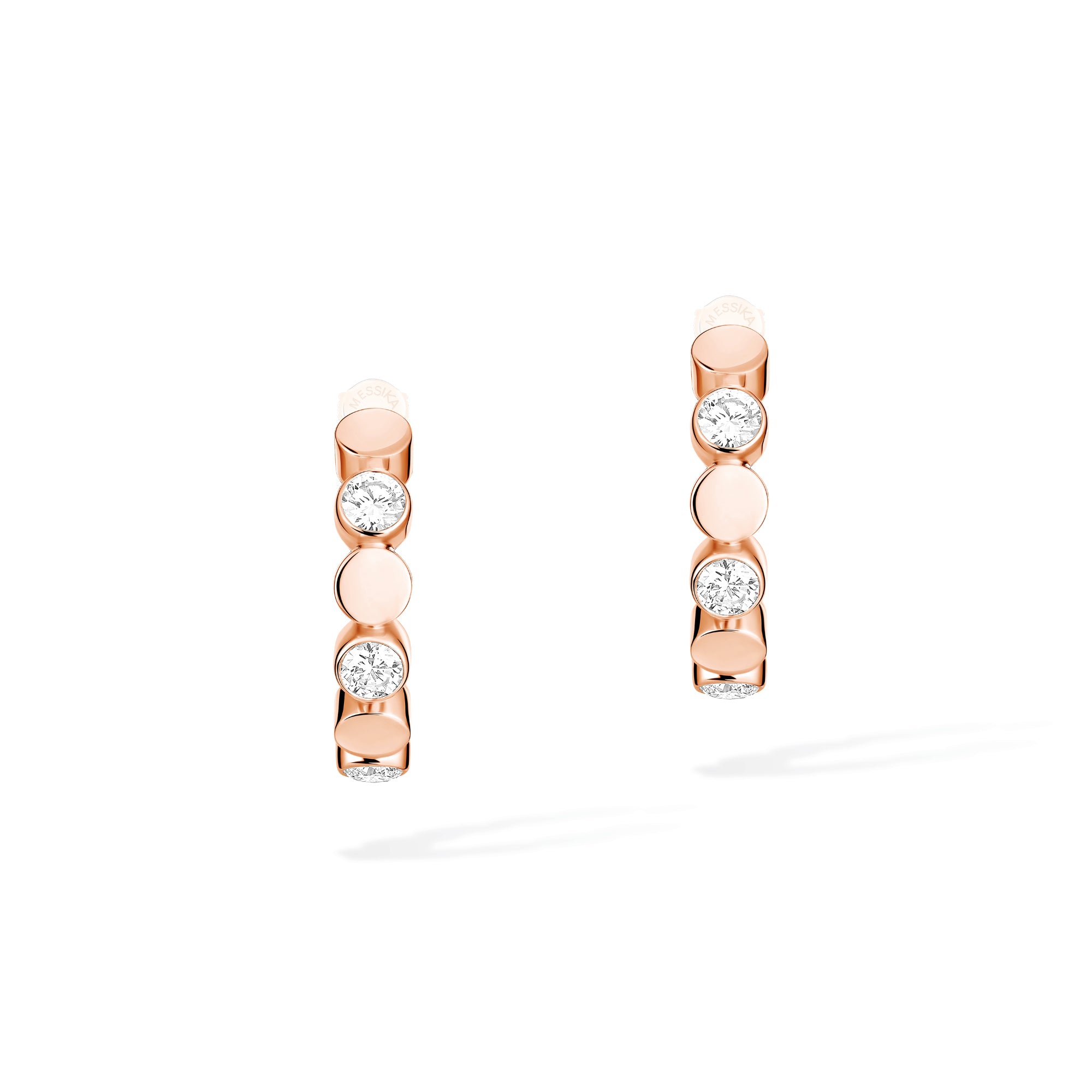 Messika D-Vibes Mini-Creolen (13450-PG) aus Roségold mit Diamant