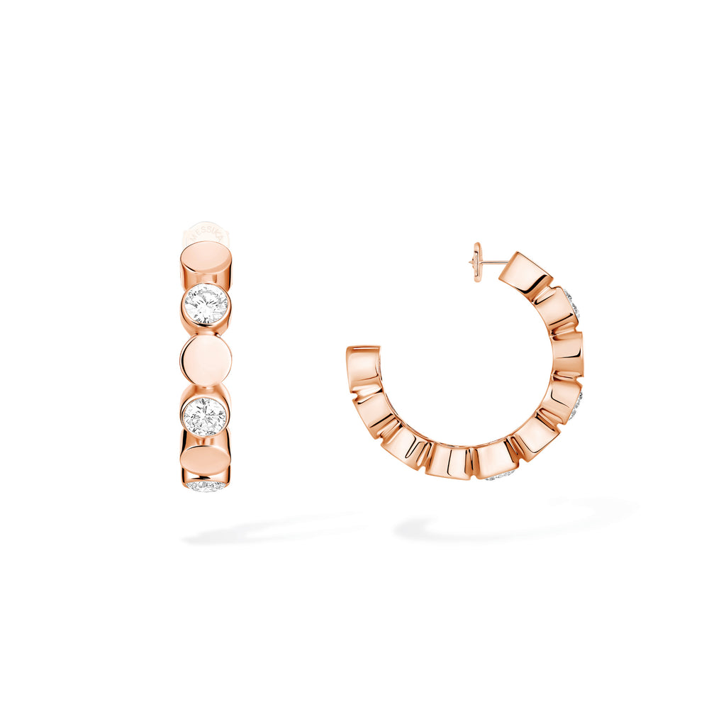 Messika D-Vibes Mini-Creolen (13450-PG) aus Roségold mit Diamant