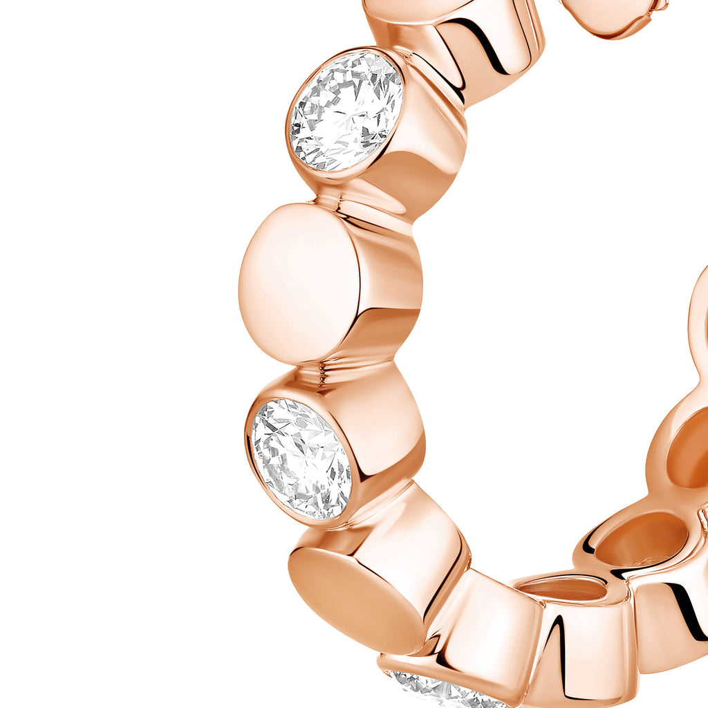 Messika D-Vibes Mini-Creolen (13450-PG) aus Roségold mit Diamant