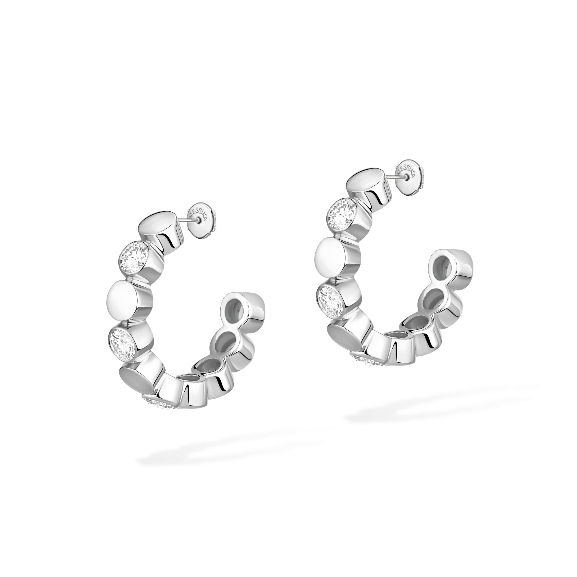 Messika D-Vibes Mini-Creolen (13450-WG) aus Weißgold mit Diamant