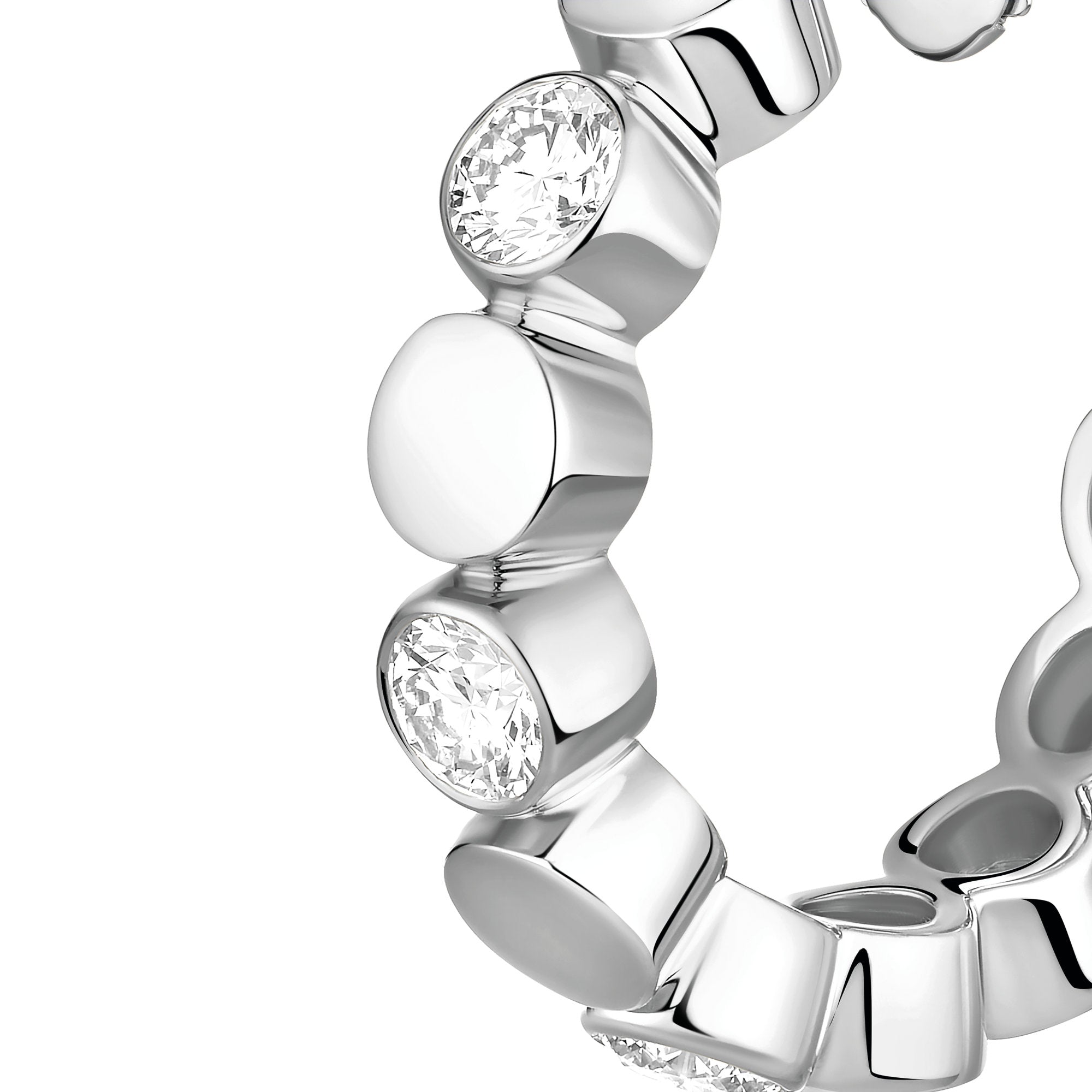 Messika D-Vibes Mini-Creolen (13450-WG) aus Weißgold mit Diamant