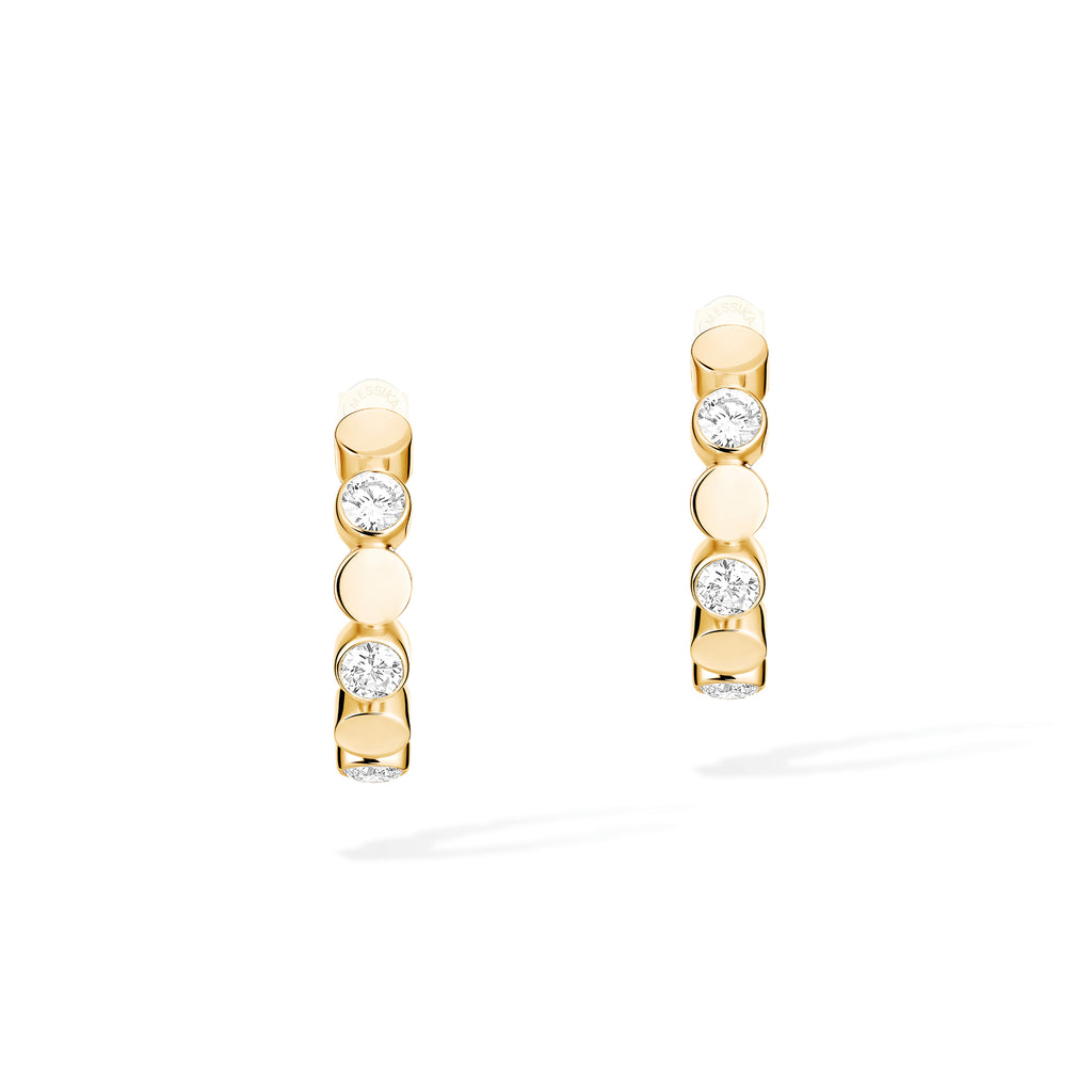 Messika D-Vibes Mini-Creolen (13450-YG) aus Gelbgold mit Diamant