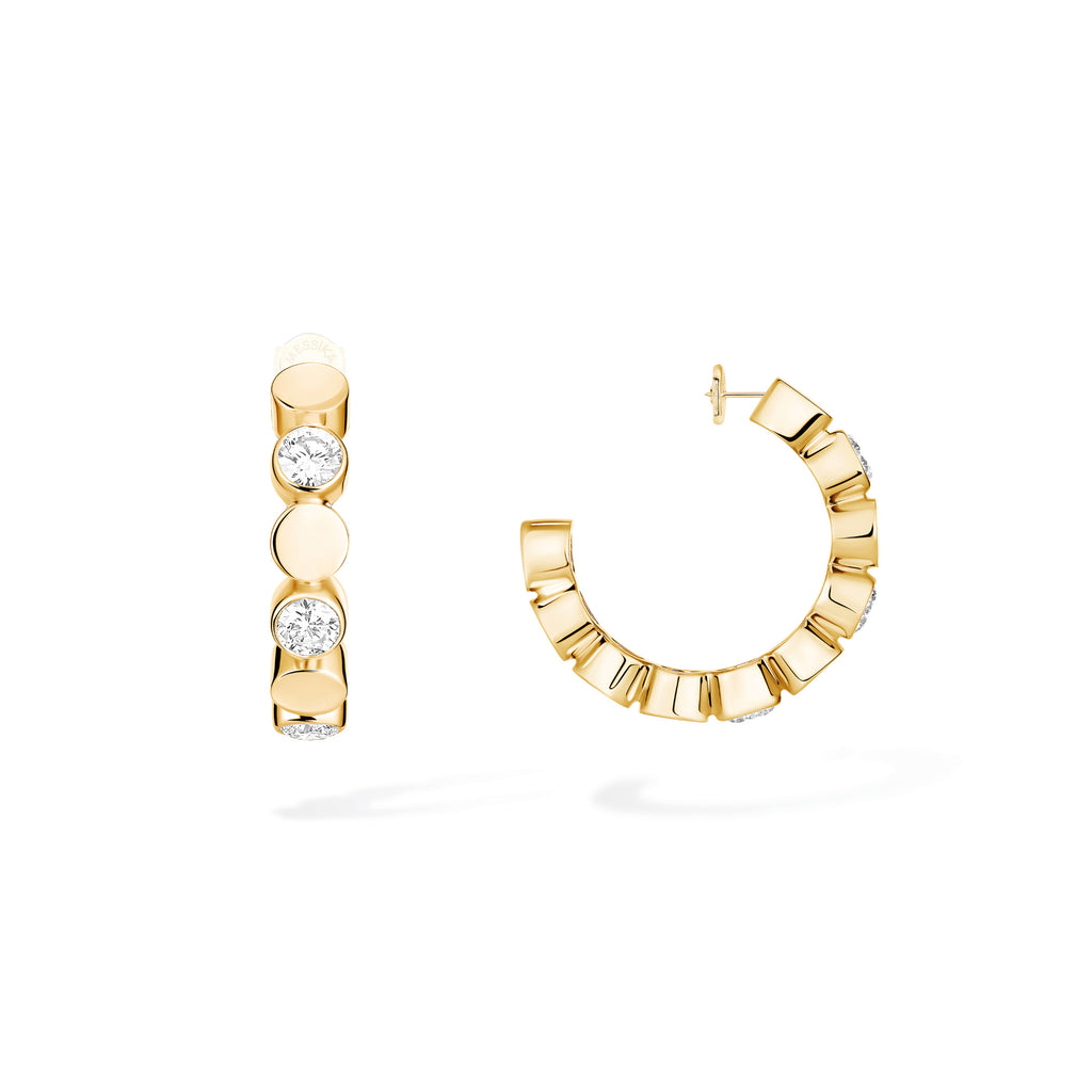 Messika D-Vibes Mini-Creolen (13450-YG) aus Gelbgold mit Diamant