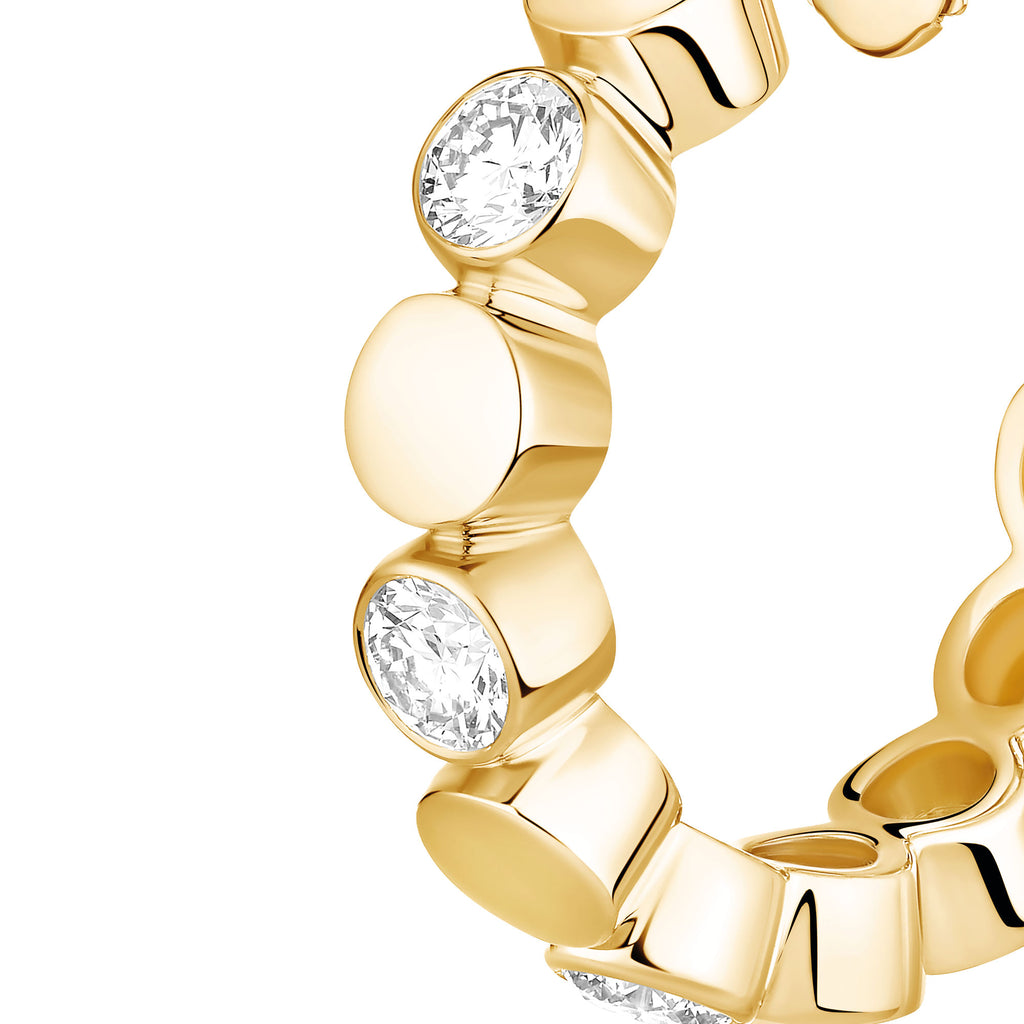 Messika D-Vibes Mini-Creolen (13450-YG) aus Gelbgold mit Diamant