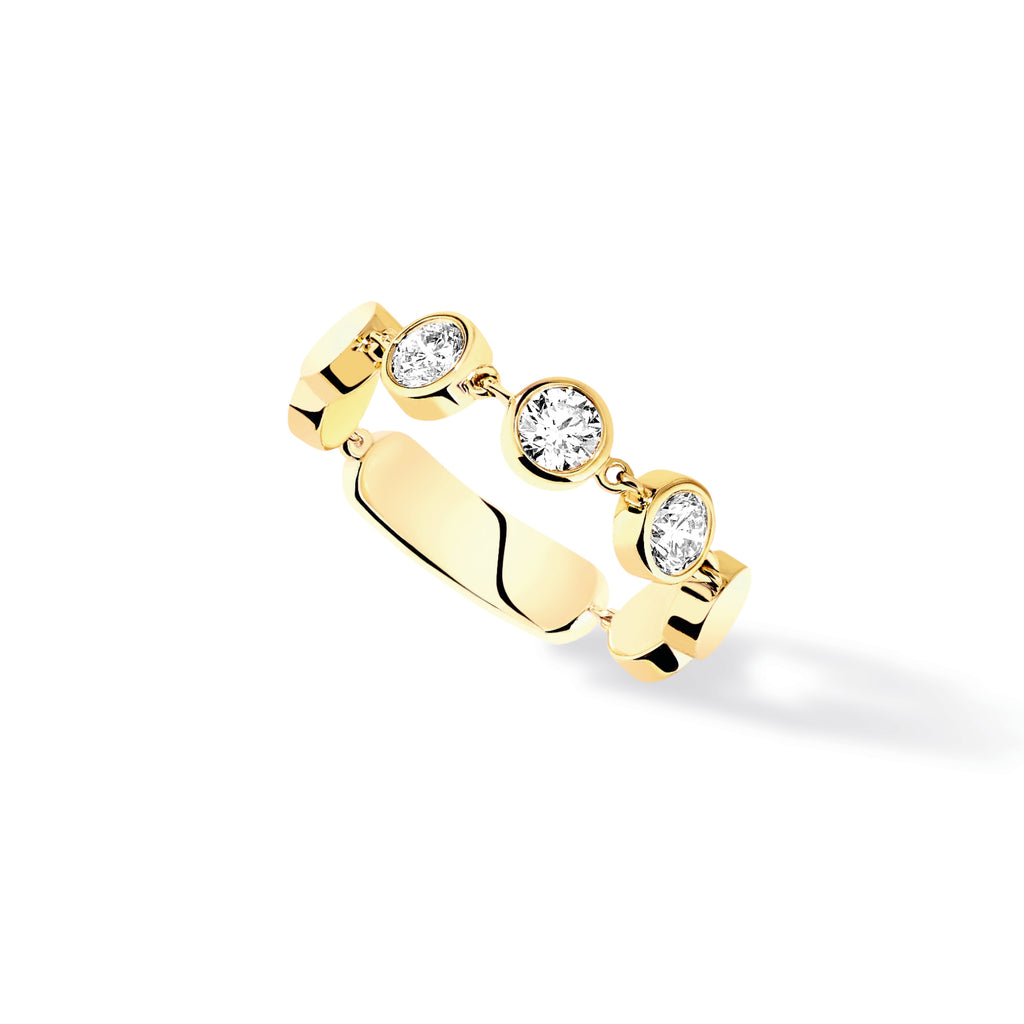 Messika D-Vibes Ring MM (12991-YG) aus Gelbgold mit Diamant