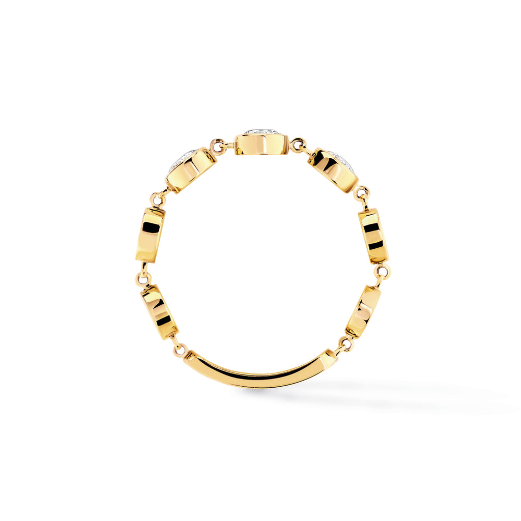 Messika D-Vibes Ring MM (12991-YG) aus Gelbgold mit Diamant