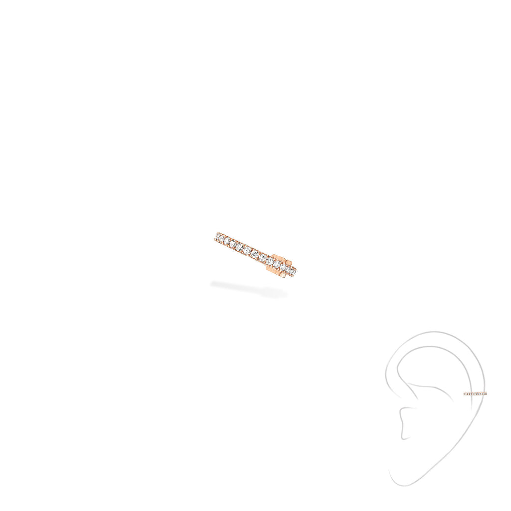 Messika Einzelner Gatsby Ohrclip mittleres Ohr (10031-PG) aus Roségold mit Diamant