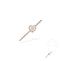 Messika Einzelner Joy Coeur-Ohrring (11433-PG) aus Roségold mit Diamant