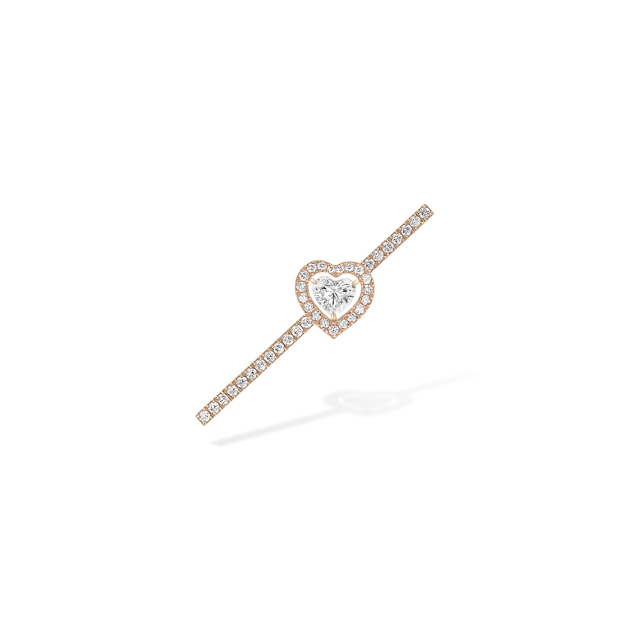 Messika Einzelner Joy Coeur-Ohrring (11433-PG) aus Roségold mit Diamant