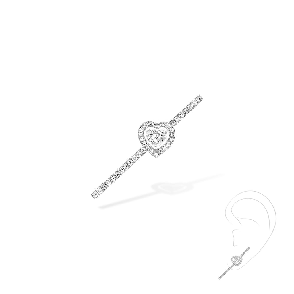 Messika Einzelner Joy Coeur-Ohrring (11433-WG) aus Weißgold mit Diamant