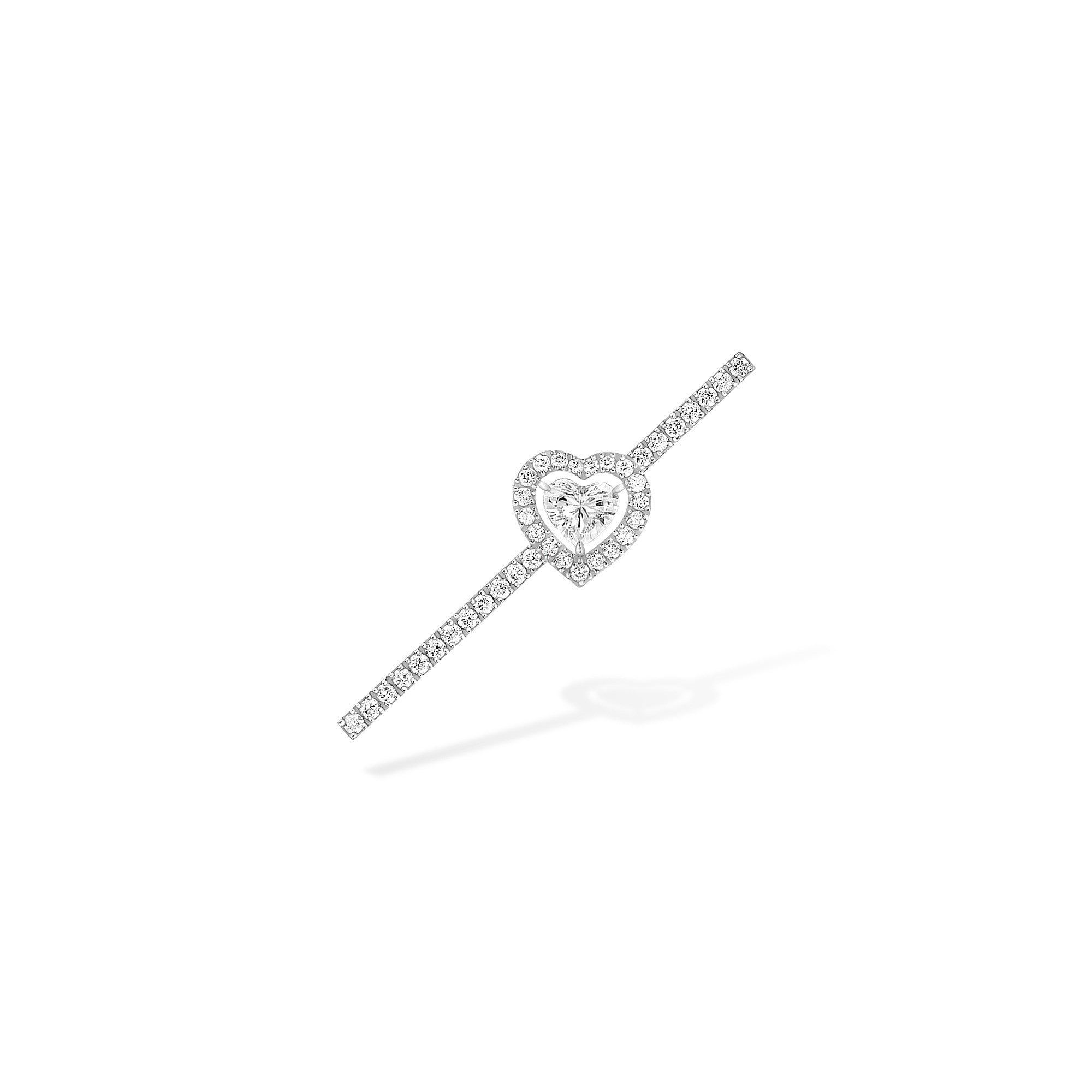 Messika Einzelner Joy Coeur-Ohrring (11433-WG) aus Weißgold mit Diamant