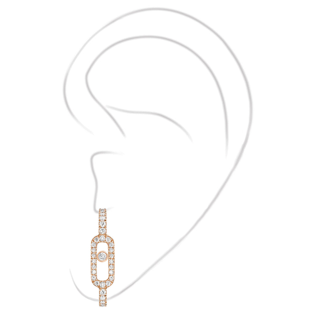 Messika Einzelner Move Uno Ohrring (10007-PG) aus Roségold mit Diamant