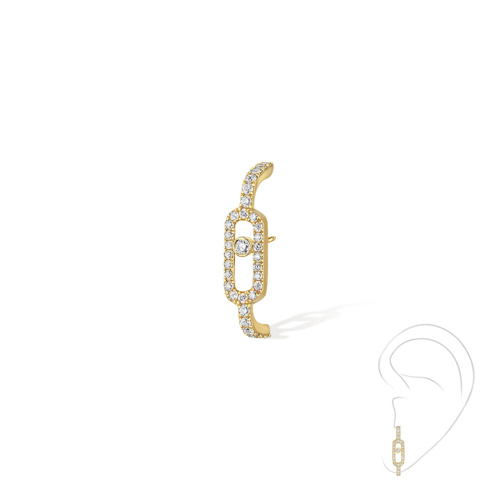 Messika Einzelner Move Uno Ohrring (10007-YG) aus Gelbgold mit Diamant