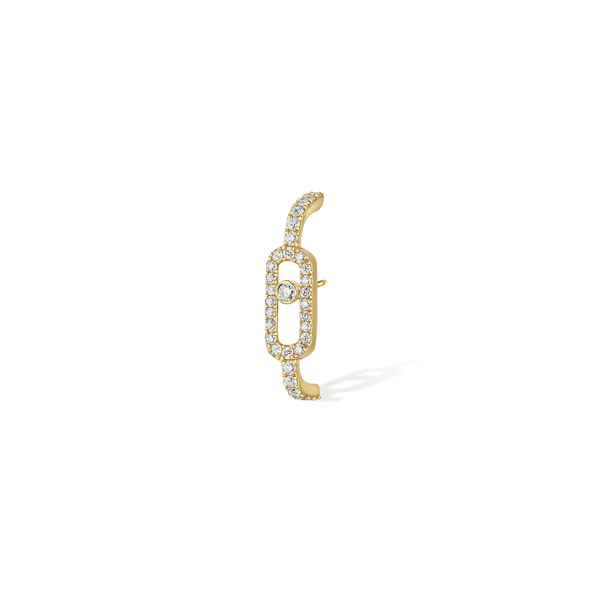 Messika Einzelner Move Uno Ohrring (10007-YG) aus Gelbgold mit Diamant