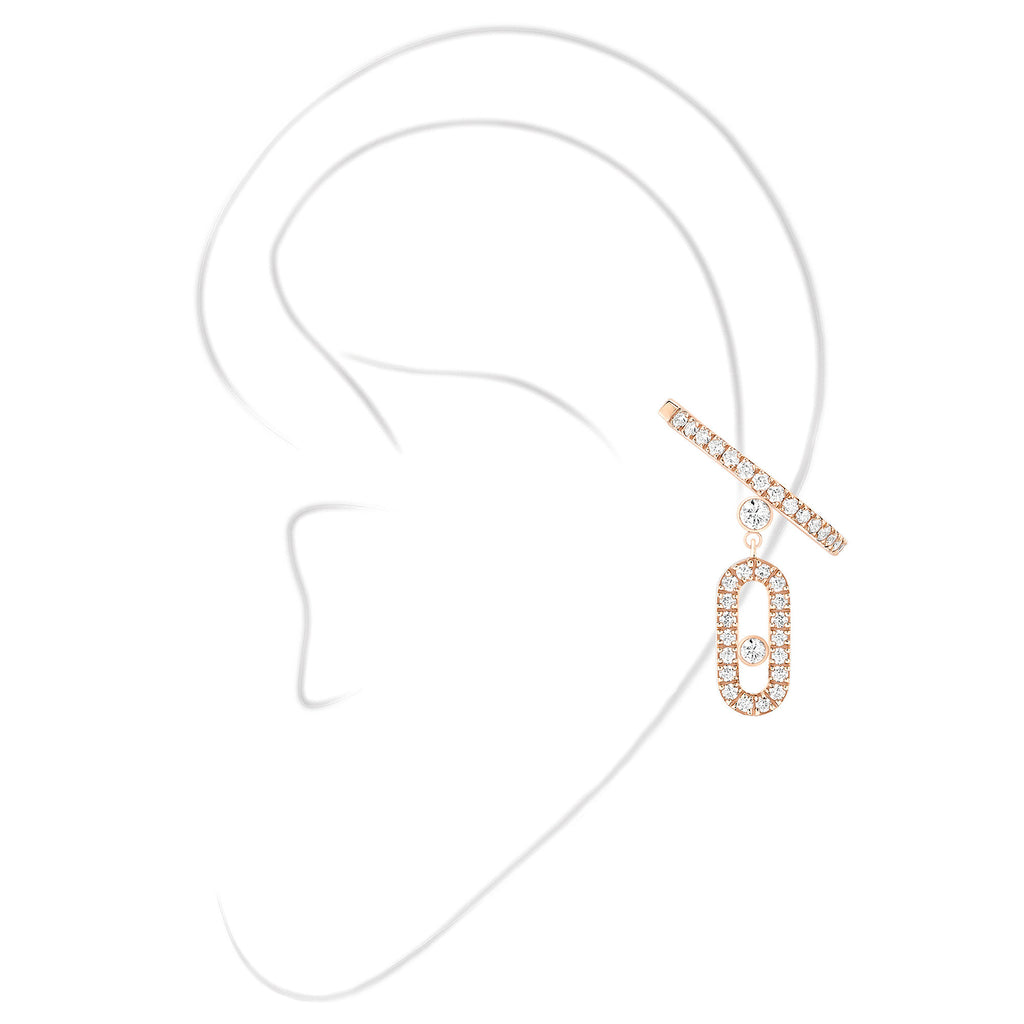 Messika Einzelner Move Uno Quaste Ohrclip (11162-PG) aus Roségold mit Diamant