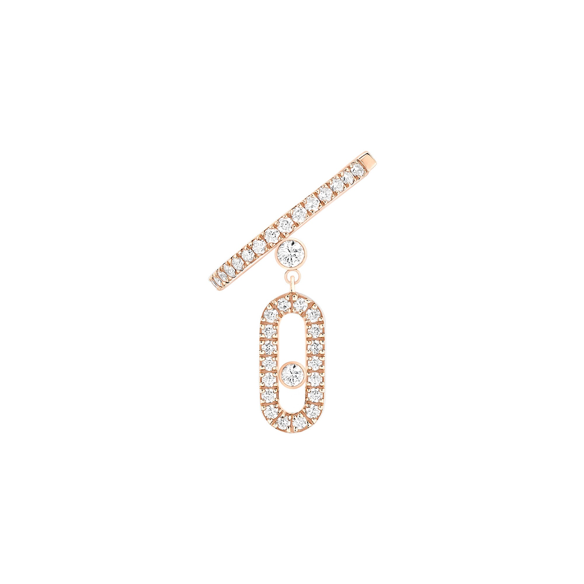 Messika Einzelner Move Uno Quaste Ohrclip (11162-PG) aus Roségold mit Diamant