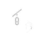 Messika Einzelner Move Uno Quaste Ohrclip (11162-WG) aus Weißgold mit Diamant