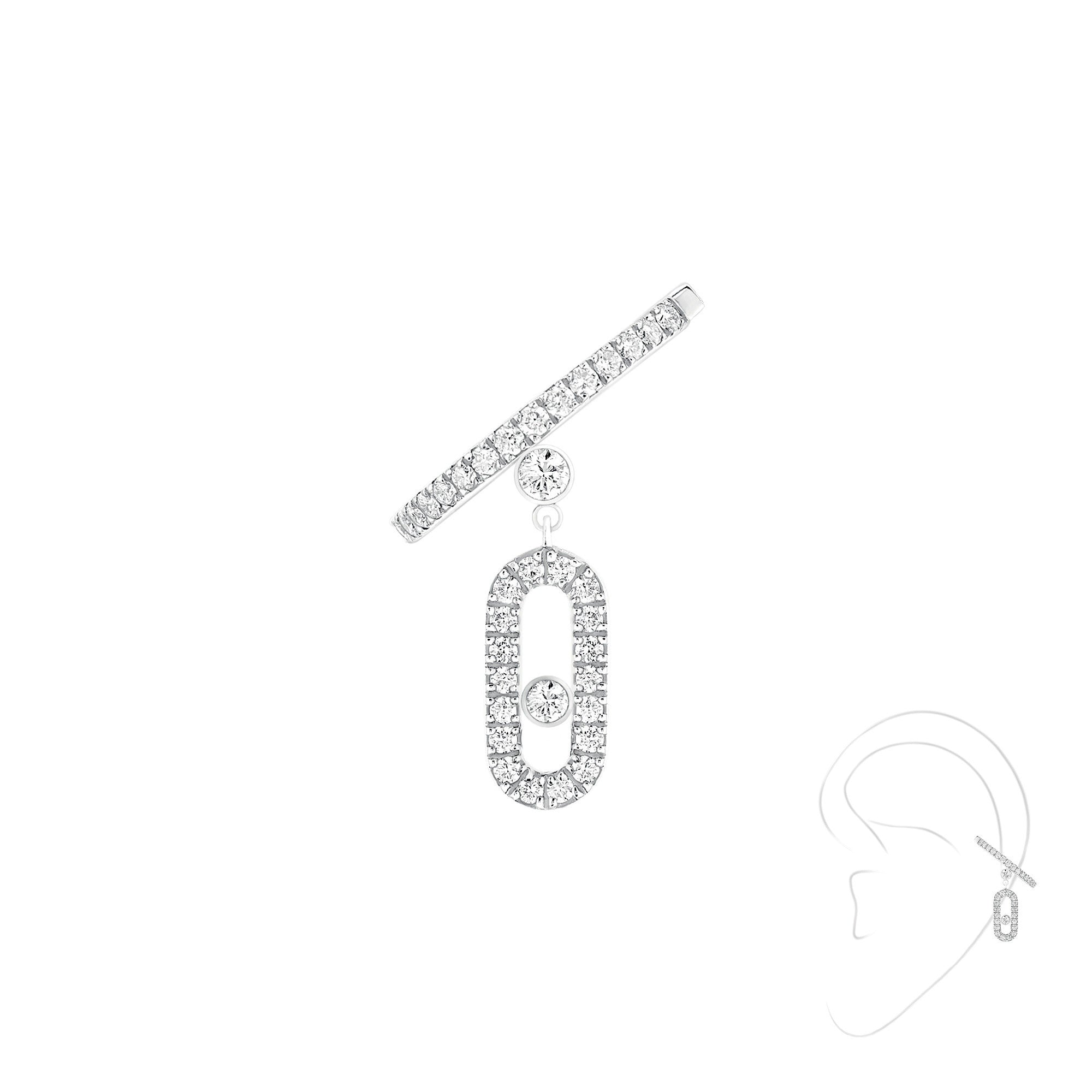 Messika Einzelner Move Uno Quaste Ohrclip (11162-WG) aus Weißgold mit Diamant