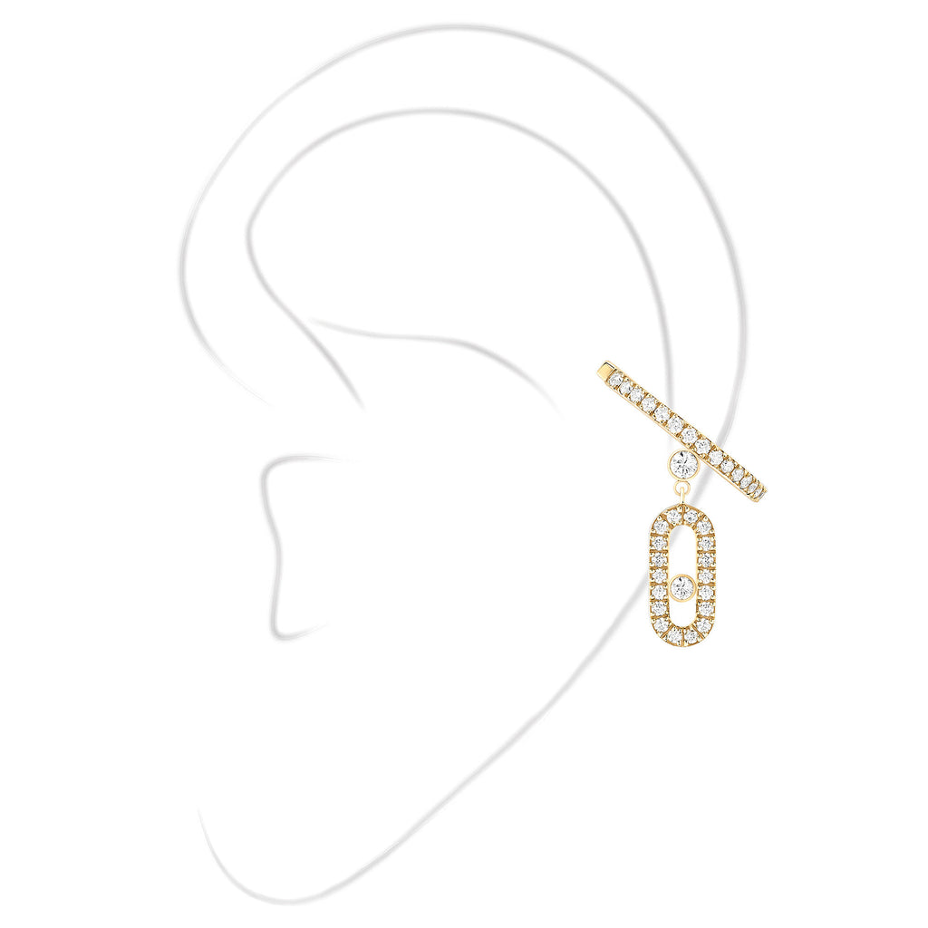 Messika Einzelner Move Uno Quaste Ohrclip (11162-YG) aus Gelbgold mit Diamant
