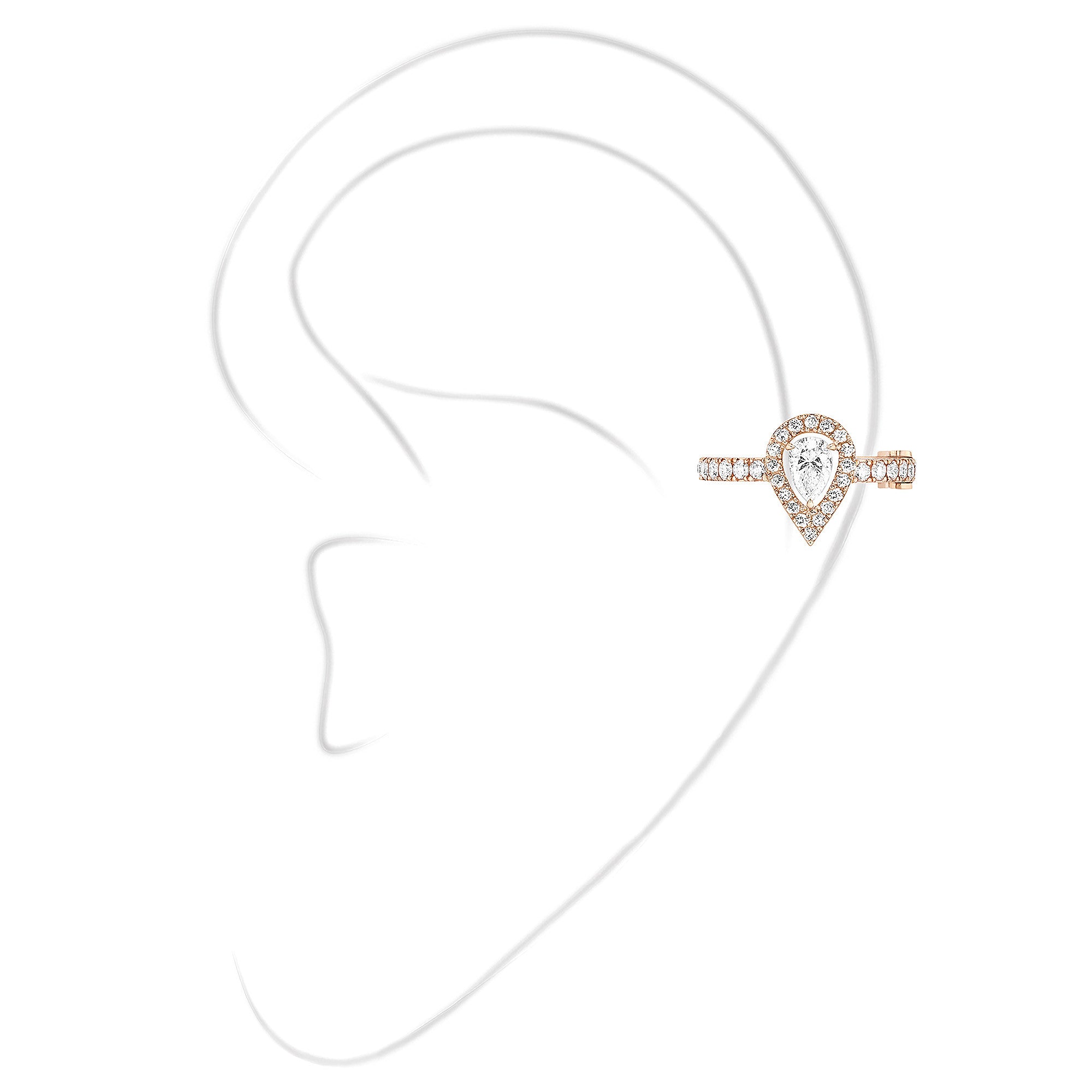 Messika Einzelner My Twin Ohrclip mittleres Ohr PS (10121-PG) aus Roségold mit Diamant