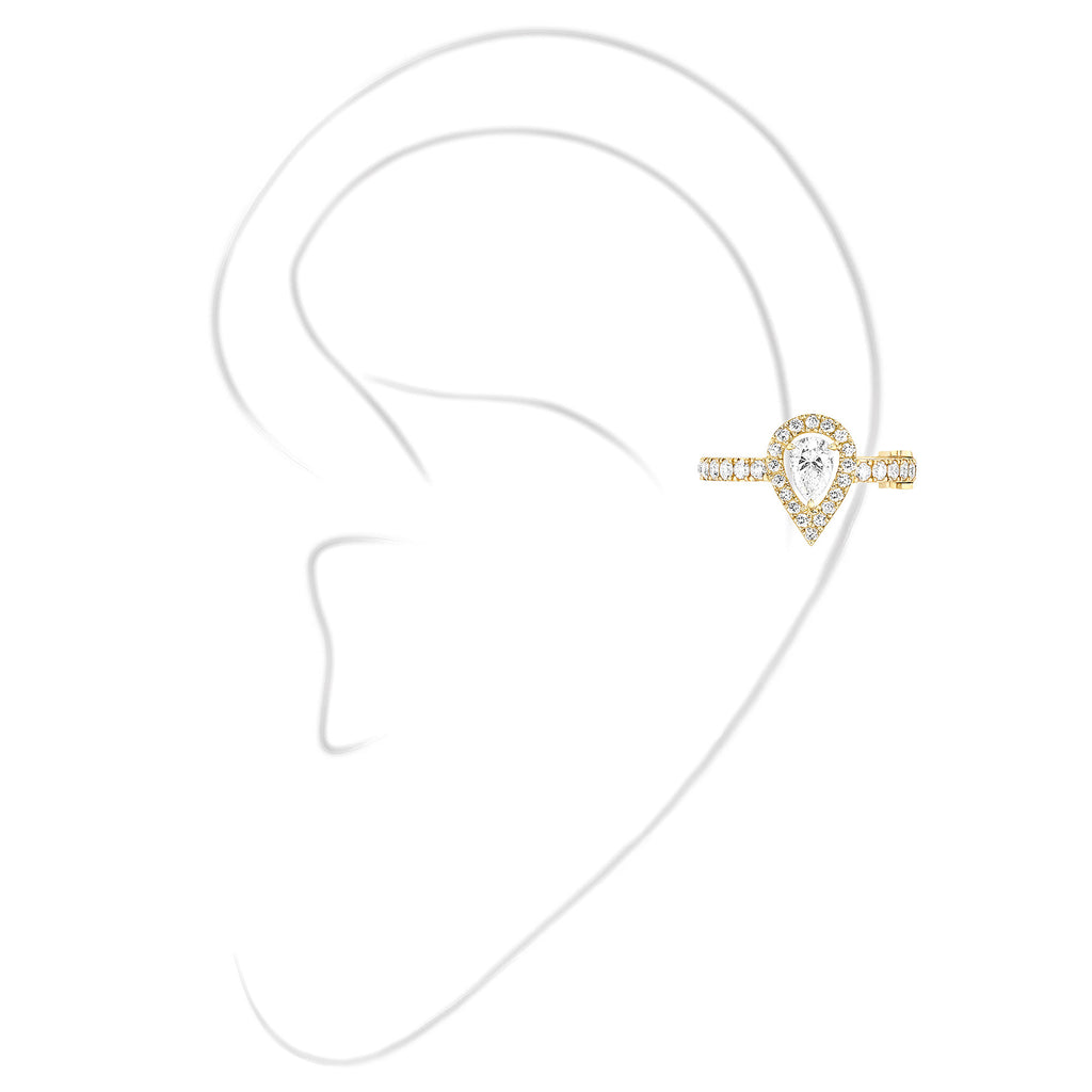 Messika Einzelner My Twin Ohrclip mittleres Ohr PS (10121-YG) aus Gelbgold mit Diamant