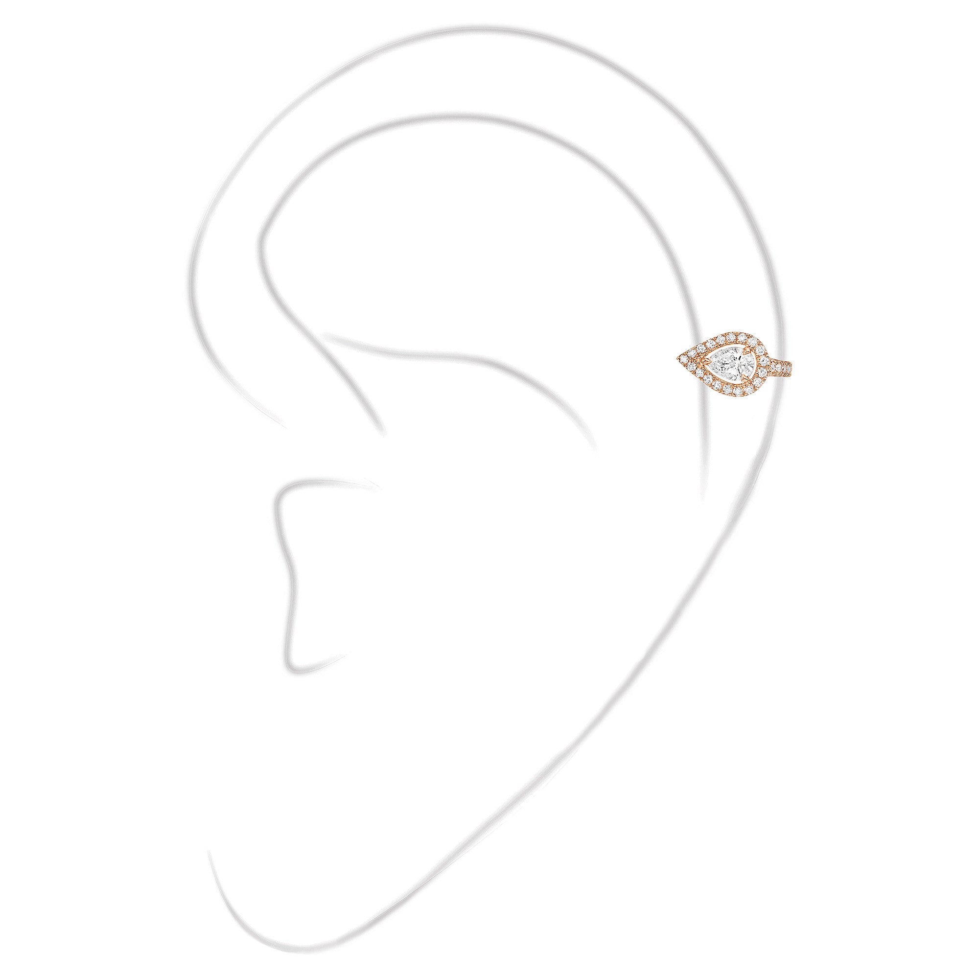 Messika Einzelner My Twin Ohrclip PS 1 (07442-PG) aus Roségold mit Diamant
