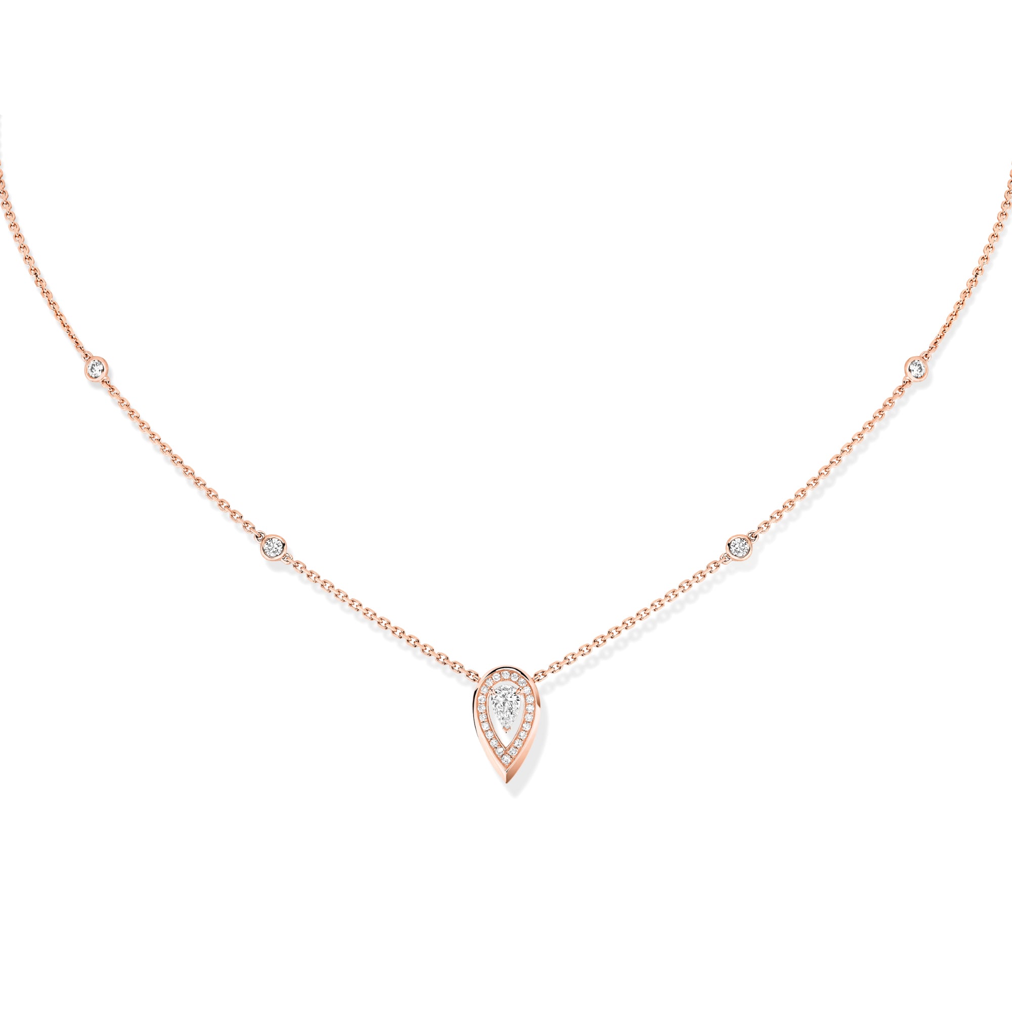 Messika Fiery Diamantkette (12611-PG) aus Roségold mit Diamant