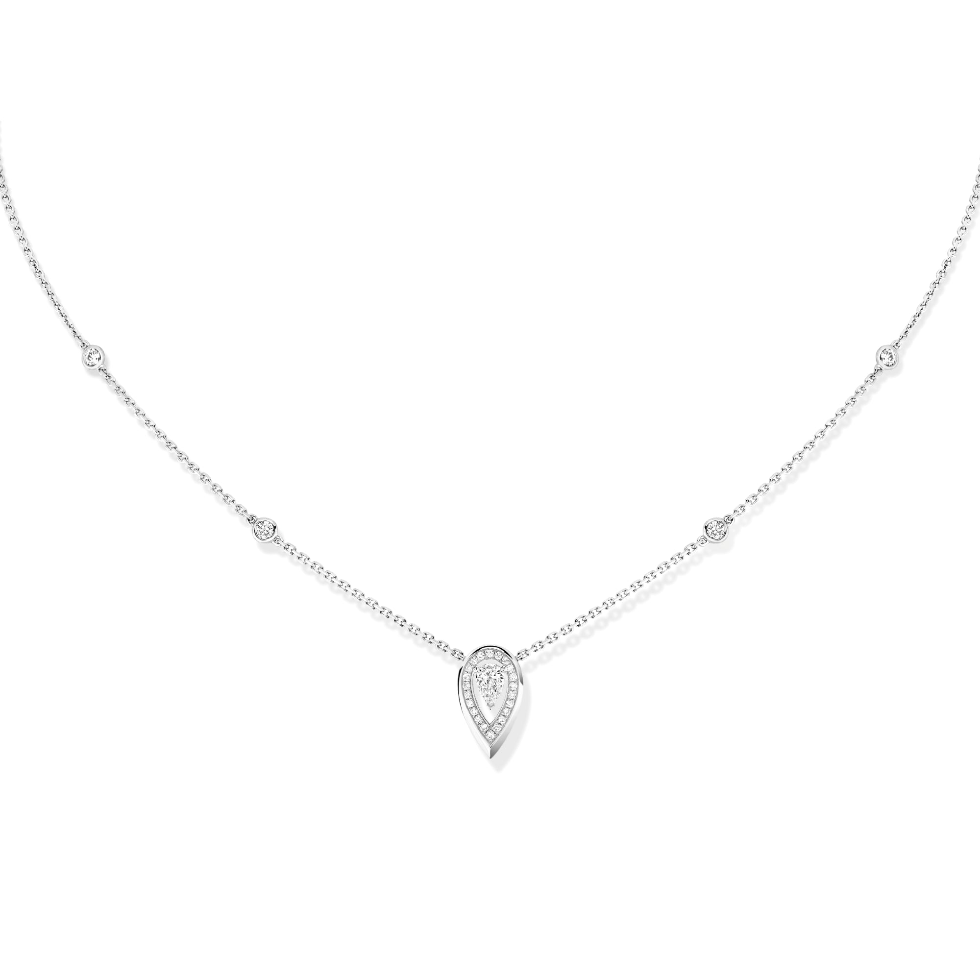 Messika Fiery Diamantkette (12611-WG) aus Weißgold mit Diamant