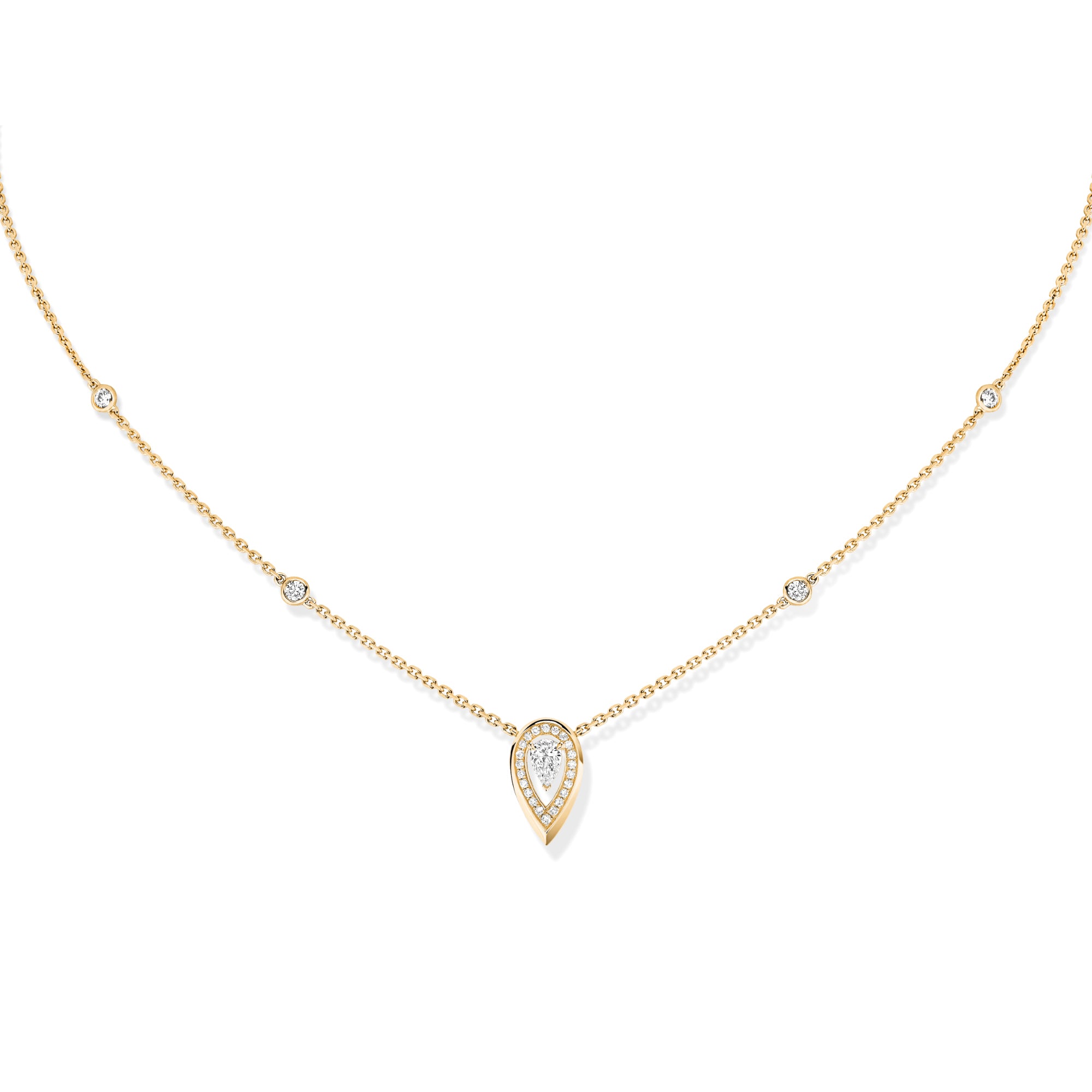 Messika Fiery Diamantkette (12611-YG) aus Gelbgold mit Diamant