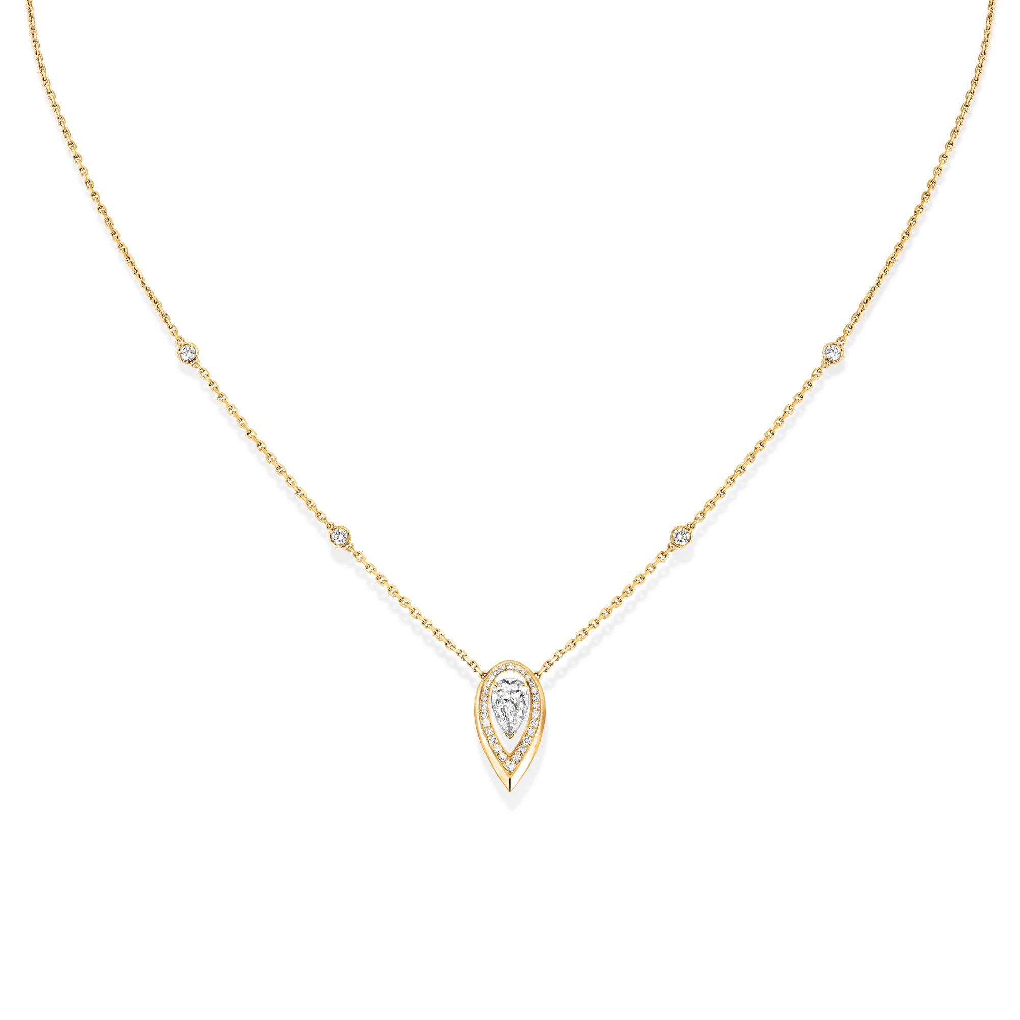 Messika Fiery Diamantkette (13239-YG) aus Gelbgold mit Diamant