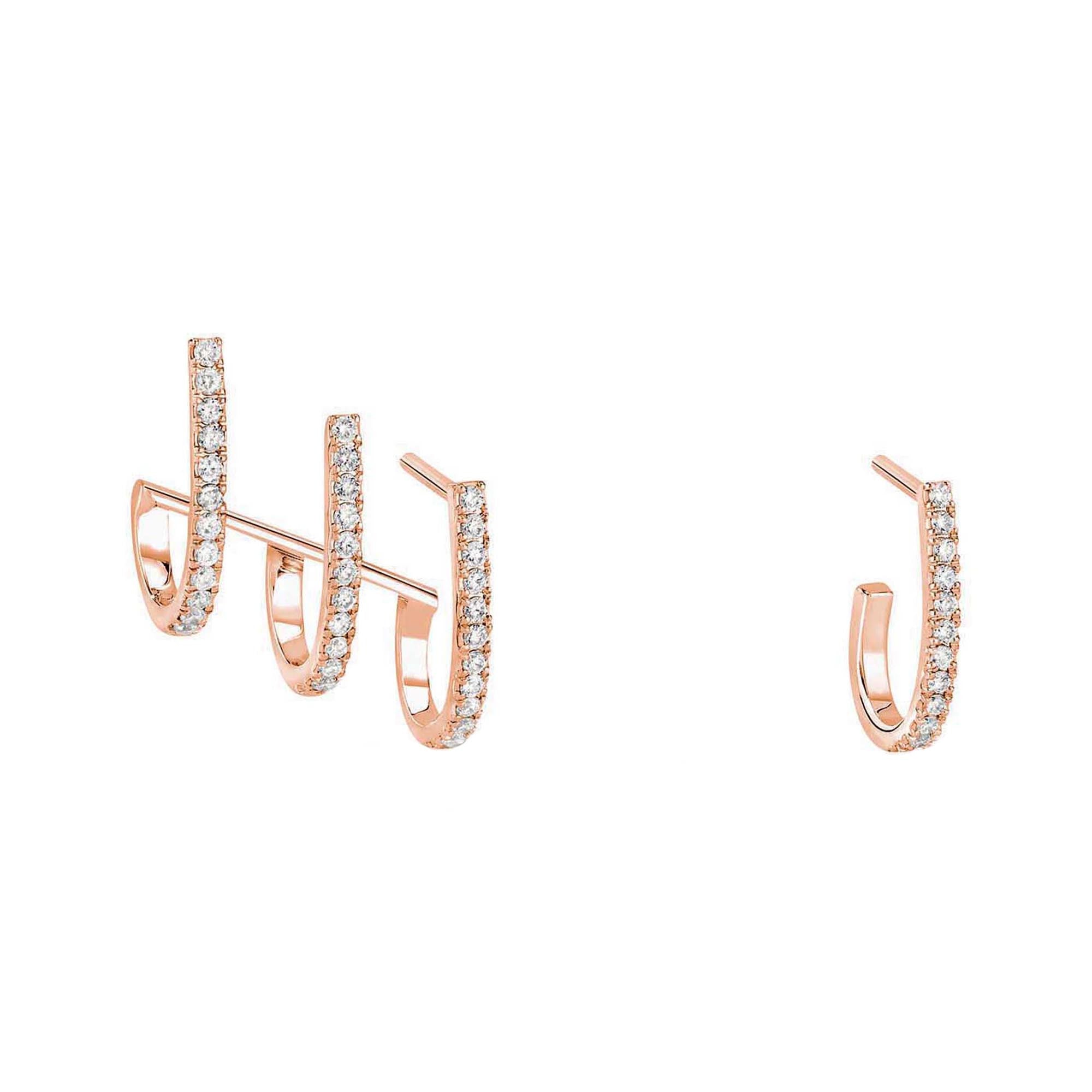 Messika Gatsby Multi-Créoles (06503-PG) aus Roségold mit Diamant