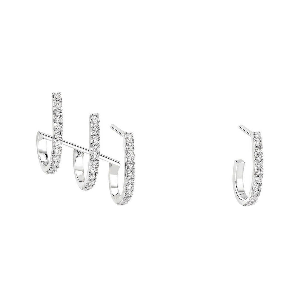 Messika Gatsby Multi-Créoles (06503-WG) aus Weißgold mit Diamant