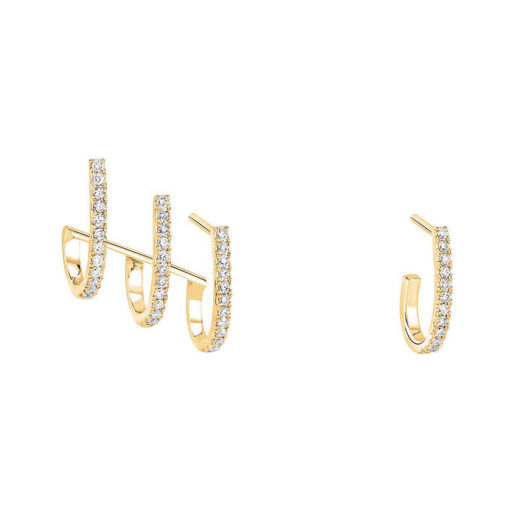 Messika Gatsby Multi-Créoles (06503-YG) aus Gelbgold mit Diamant