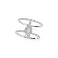 Messika Glam'azone 2 Rows Pavé Ring (05237-WG) aus Weißgold mit Diamant
