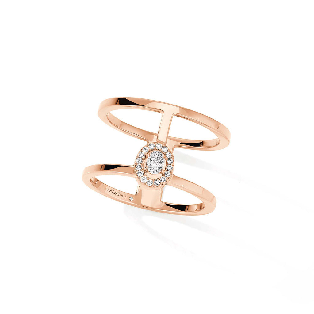 Messika Glam'azone 2 Rows Ring (06173-PG) aus Roségold mit Diamant
