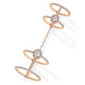 Messika Glam'azone Double Pavé Ring (05671-PG) aus Roségold mit Diamant